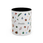 Honolulu Christmas Mug | Watercolor City Souvenir | Ceramic Coffee Cup (11oz 15oz)