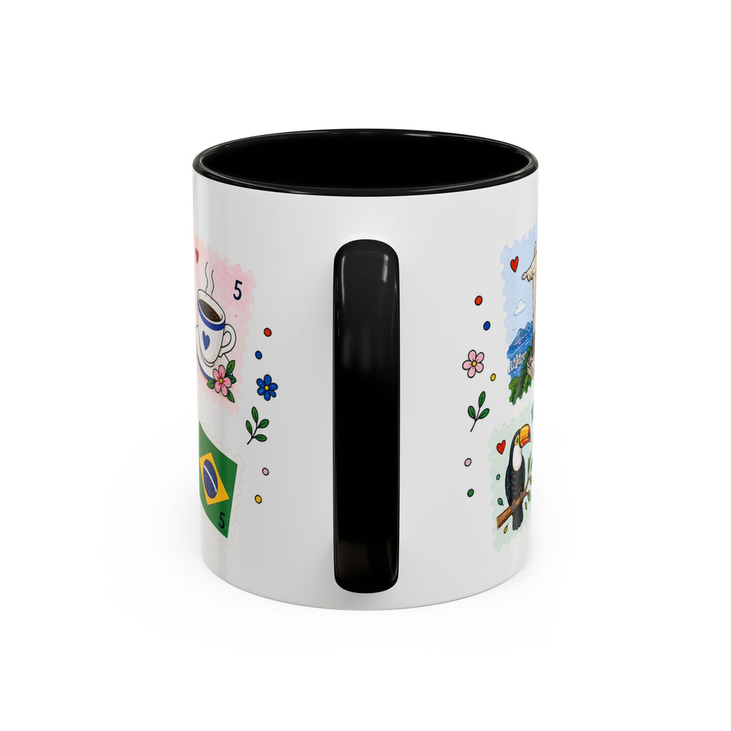 Rio de Janeiro Coffee Mug | Postage Stamp Collage Mug | Travel Souvenir Accent Cup 11oz 15oz