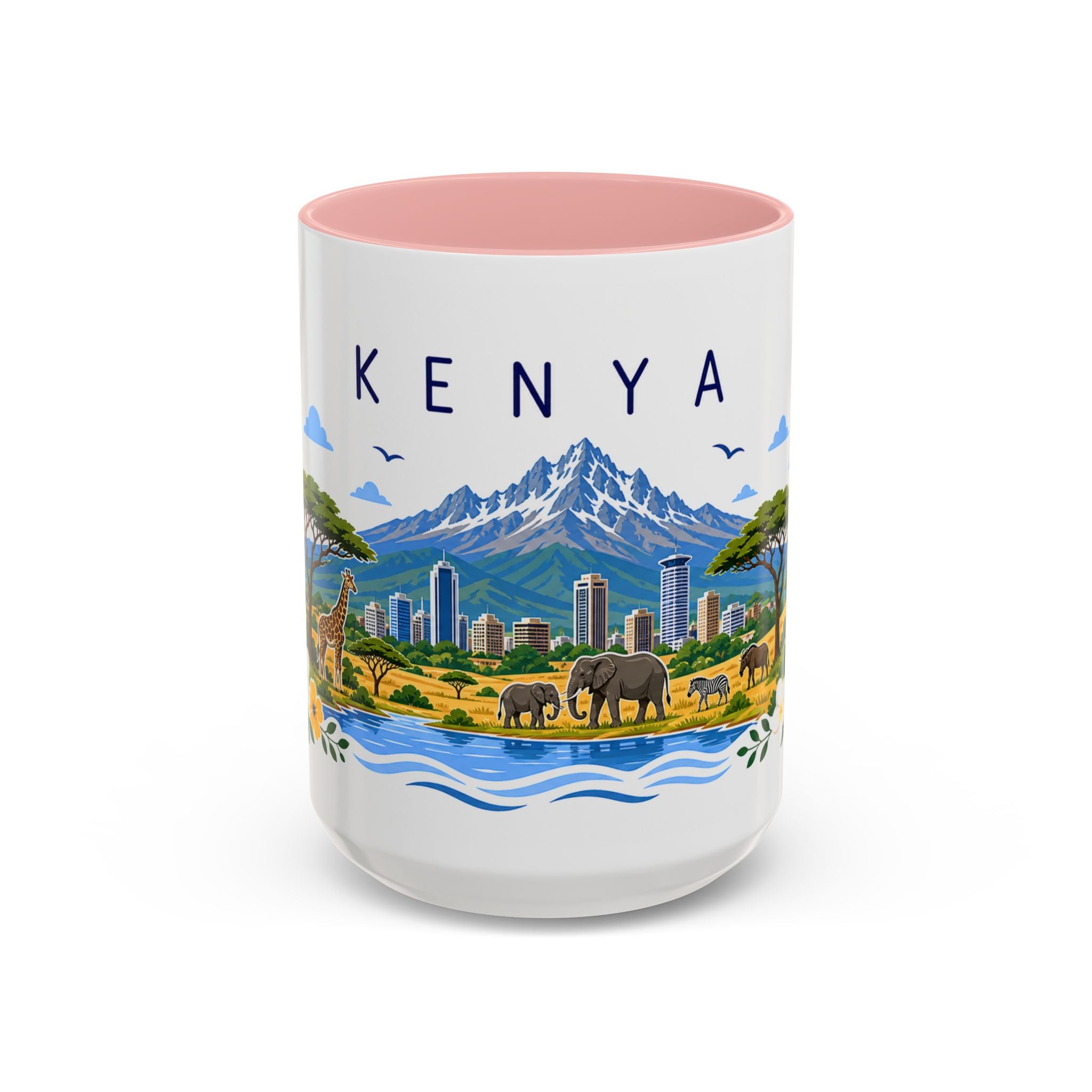 Kenya Coffee Mug | Travel Souvenir Accent Mug | Place Gift Ceramic Cup 11oz 15oz