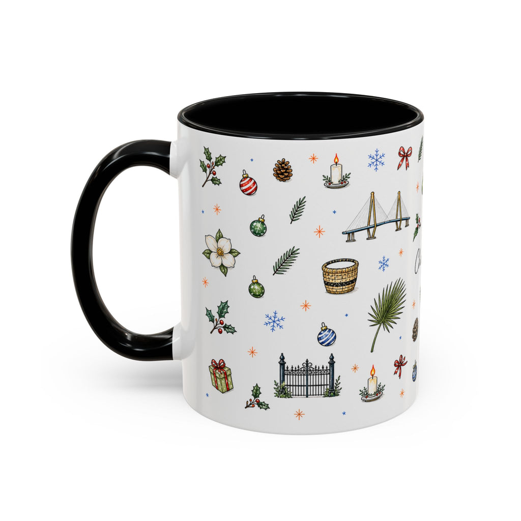 Charleston Christmas Mug | Watercolor City Souvenir, Holiday Travel Gift (11oz/15oz)