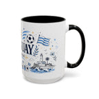 Uruguay Soccer Coffee Mug | World Cup Fan Gift | Accent Color Ceramic 11oz 15oz Match Day Cup