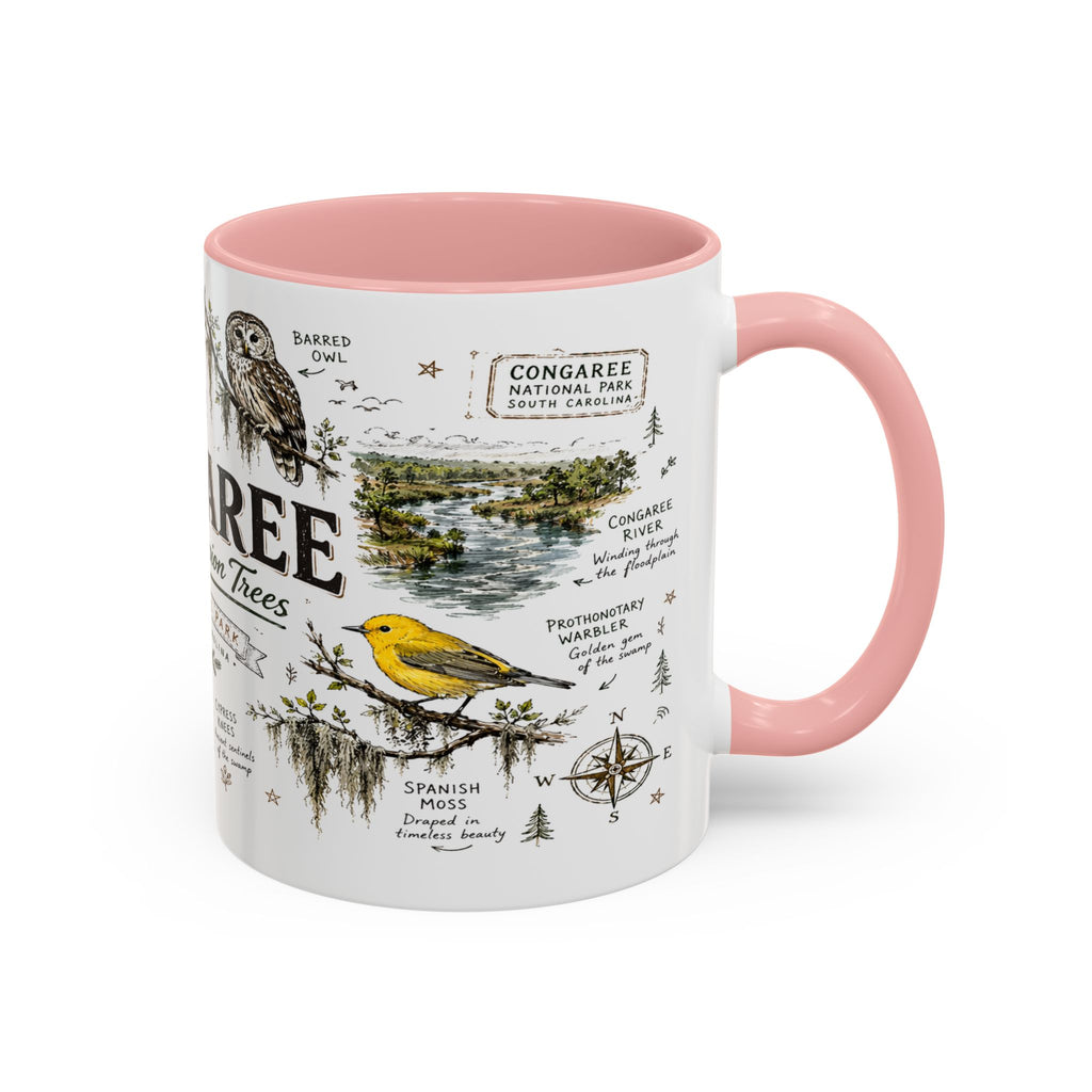 Congaree National Park Coffee Mug | South Carolina Forest Floodplain Gift | Accent Color Ceramic 11oz 15oz