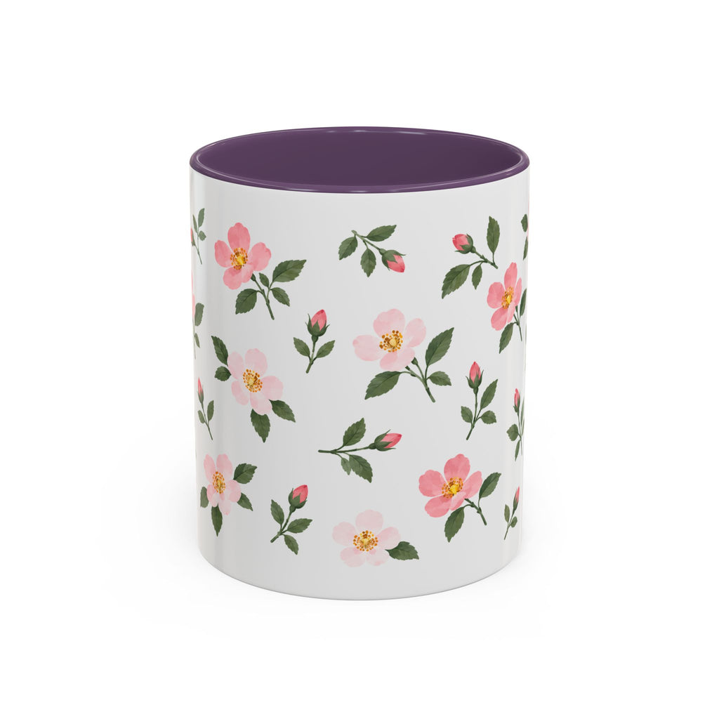 Iowa Wild Rose Mug, State Flower Floral Coffee Cup, 11oz Botanical Gift