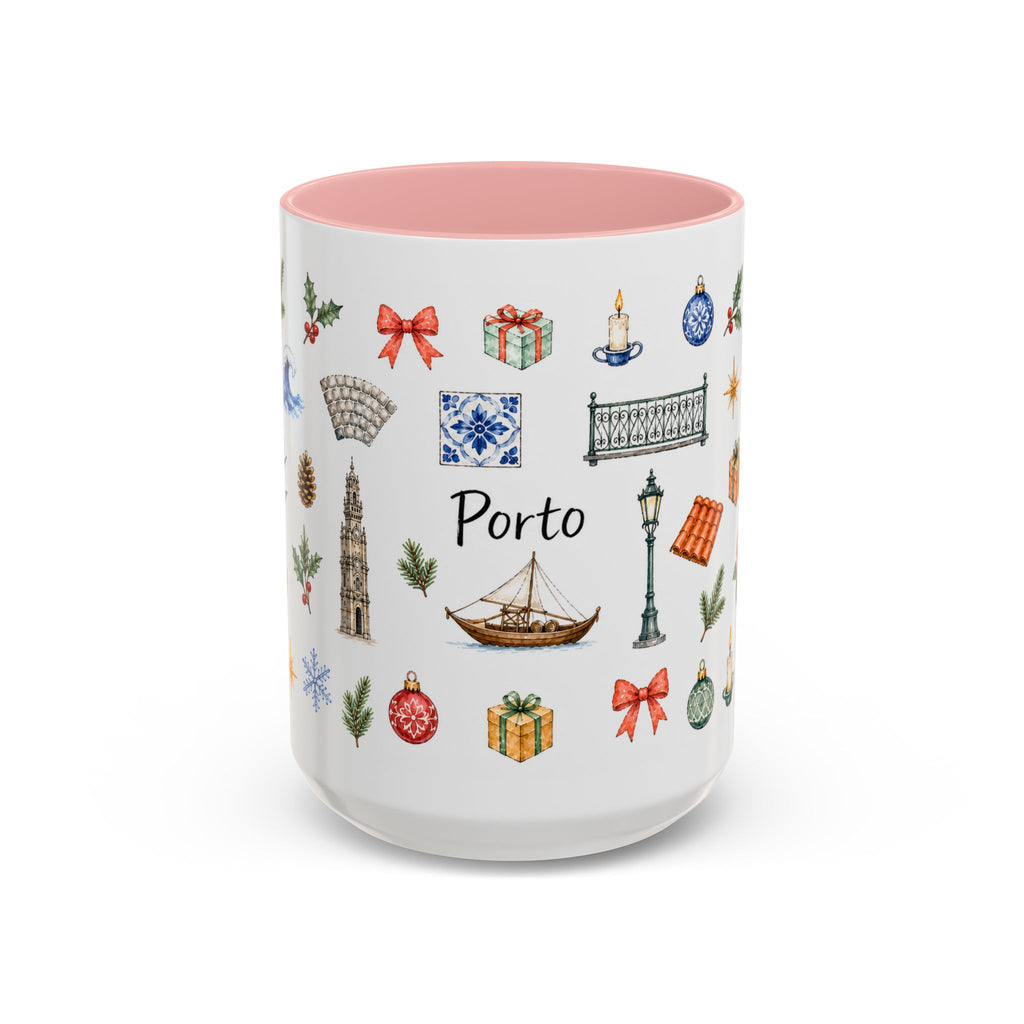 Porto Christmas Mug | Watercolor City Souvenir, Travel Gift (11oz/15oz)