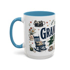 Best Grandparents Ever Coffee Mug | Gift From Grandkids | Accent Color Ceramic 11oz 15oz