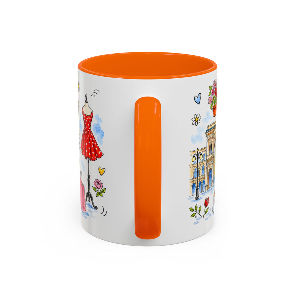 Milan Travel Mug | European City Souvenir Accent Coffee Mug | 11oz 15oz Ceramic Cup