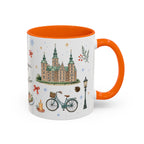 Copenhagen Christmas Mug | Watercolor Travel Souvenir | Holiday Gift | Accent Ceramic Coffee Cup 11oz 15oz