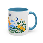 Gemini Zodiac Coffee Mug | Twins and Floral Design | Astrology Birthday Gift | 11 oz 15 oz Ceramic Accent Mug