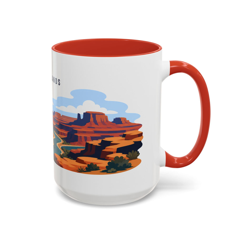 Canyonlands National Park Coffee Mug | Solid Color Block Park Souvenir | 11oz 15oz Accent Mug