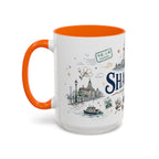 Shanghai Coffee Mug | China Souvenir Travel Gift | Accent Color Ceramic 11oz 15oz