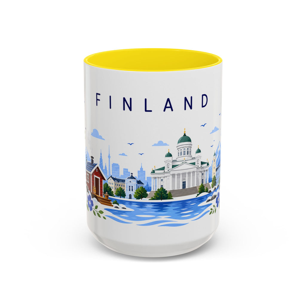 Finland Coffee Mug | Travel Souvenir Accent Mug | Place Gift Ceramic Cup 11oz 15oz