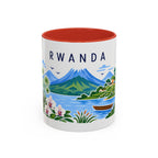 Rwanda Coffee Mug | Travel Souvenir Accent Mug | Country Gift Ceramic Cup 11oz 15oz