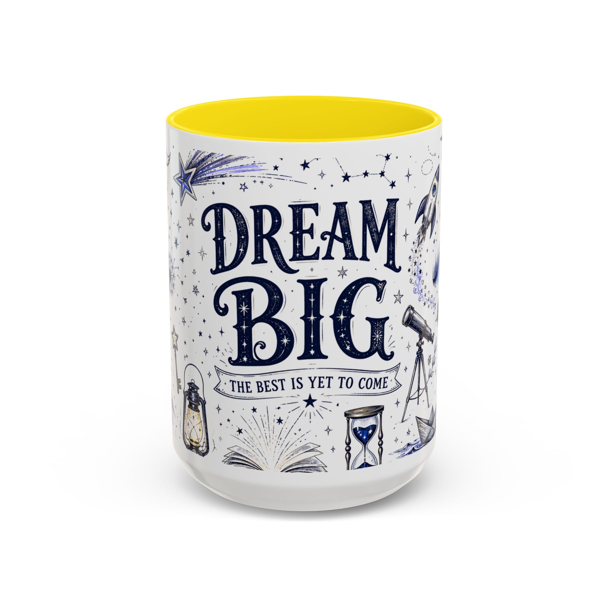 Dream Big Coffee Mug | Class of 2026 Graduation Gift | Accent Color Ceramic 11oz 15oz