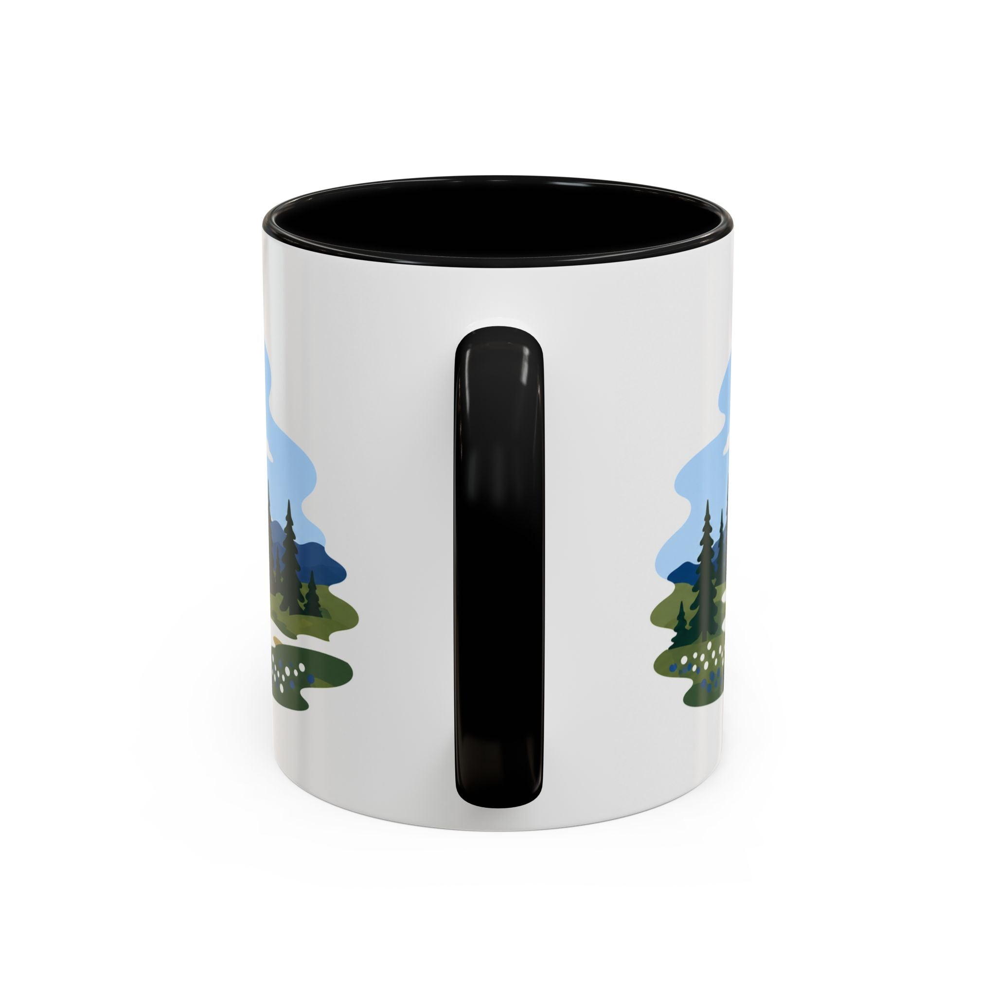 Mount Rainier National Park Coffee Mug | Solid Color Block Park Souvenir | 11oz 15oz Accent Mug