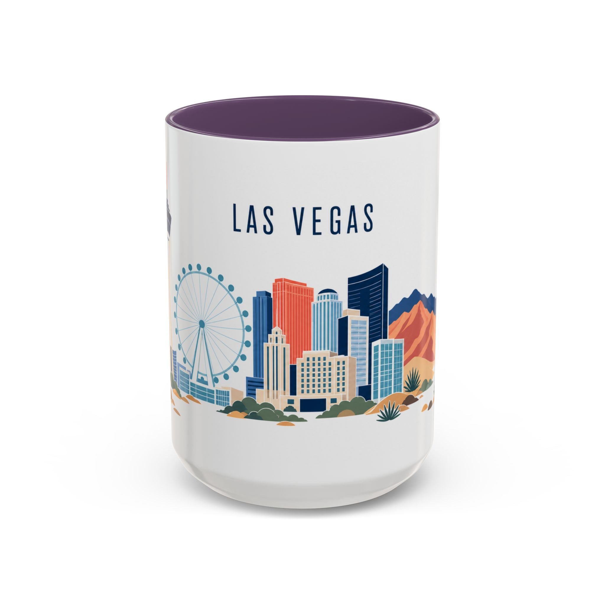 Las Vegas Coffee Mug | United States Travel Souvenir | Porcelain Decal City Gift | 11oz 15oz Accent Mug