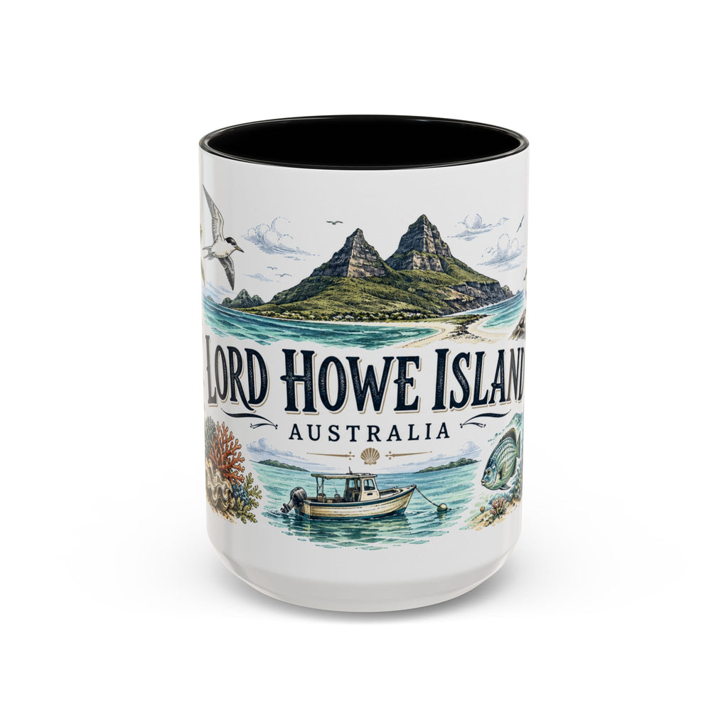 Lord Howe Island Mug, Australia Travel Souvenir, Bucket List Gift, Accent Ceramic Coffee Mug 11oz 15oz