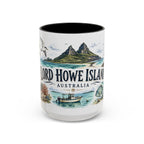 Lord Howe Island Mug, Australia Travel Souvenir, Bucket List Gift, Accent Ceramic Coffee Mug 11oz 15oz