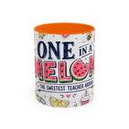 One in a Melon Coffee Mug | Sweetest Teacher Appreciation Gift | Accent Color Ceramic 11oz 15oz