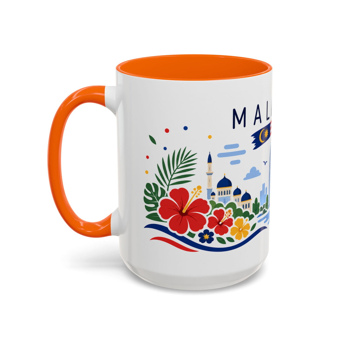 Malaysia Coffee Mug | Travel Souvenir Accent Mug | Country Gift Ceramic Cup 11oz 15oz