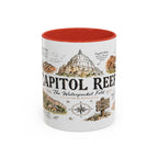 Capitol Reef National Park Coffee Mug | Utah Sandstone Canyon Hiking Gift | Accent Color Ceramic 11oz 15oz