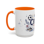 Croatia Soccer Coffee Mug | World Cup Fan Gift | Accent Color Ceramic 11oz 15oz Match Day Cup