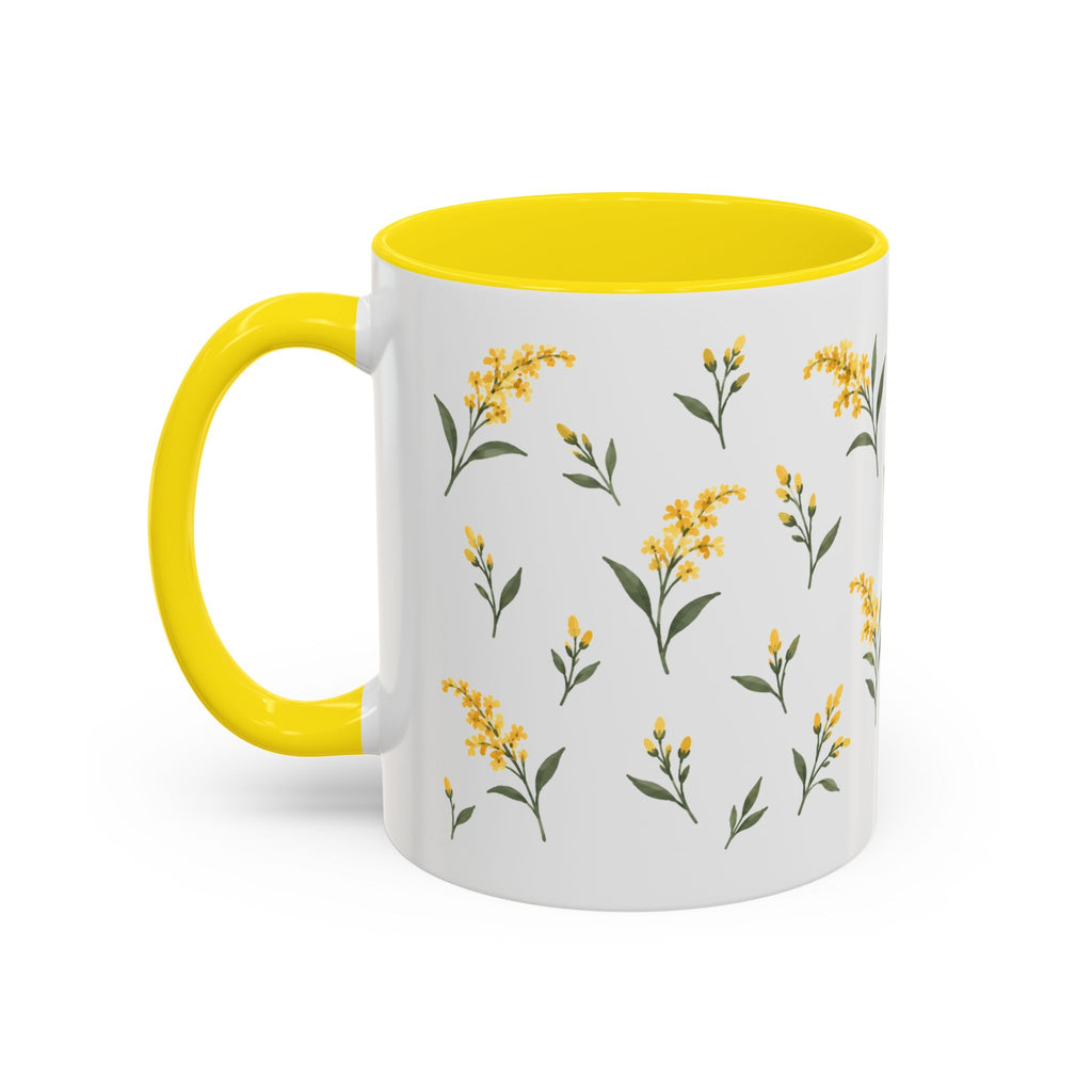 Kentucky Goldenrod Mug, State Flower Floral Coffee Cup, 11oz Botanical Gift