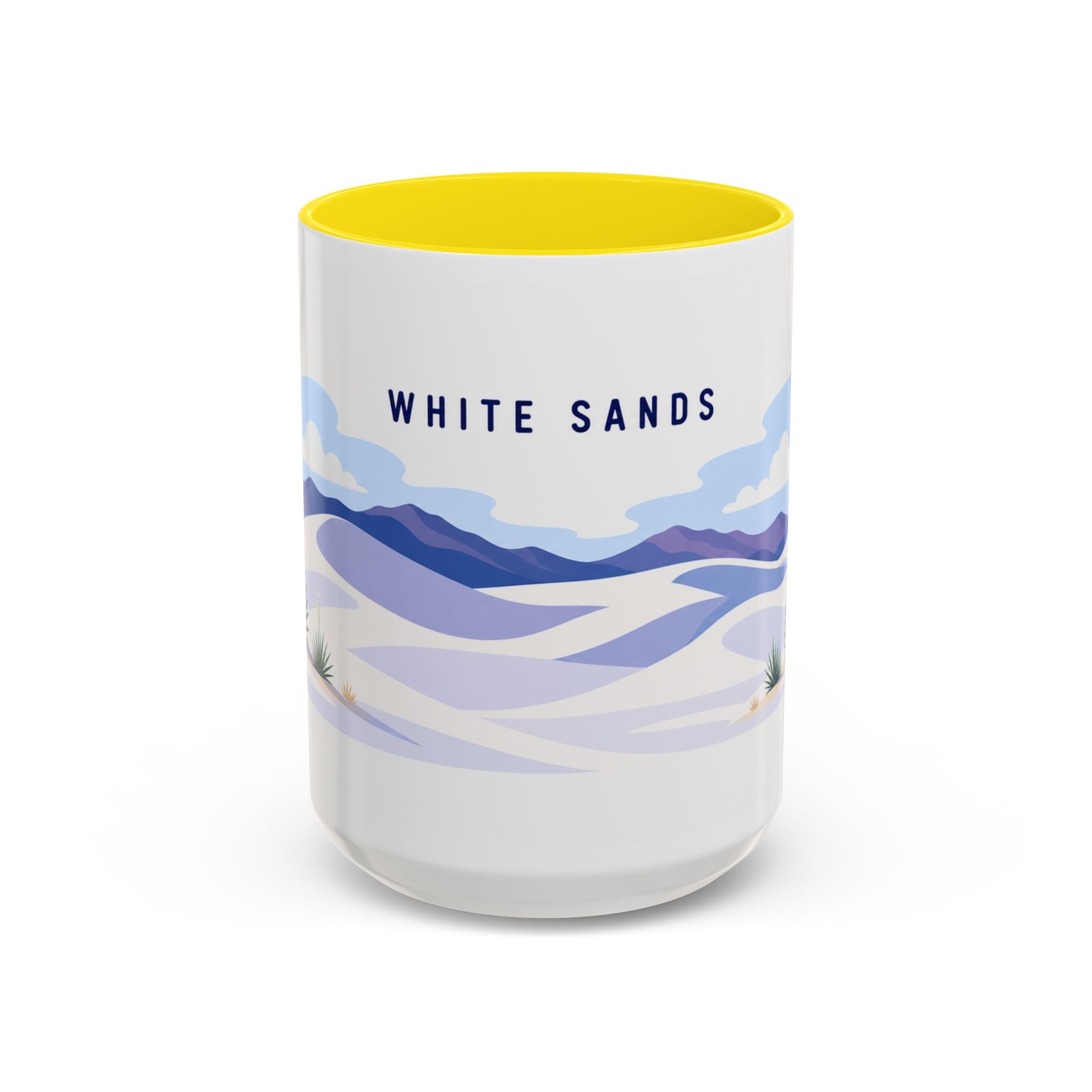 White Sands National Park Coffee Mug | Solid Color Block Park Souvenir | 11oz 15oz Accent Mug