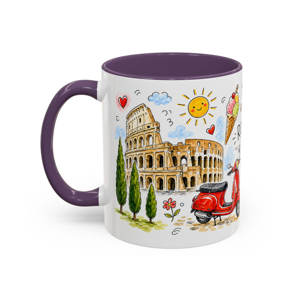 Rome Travel Mug | European City Souvenir Accent Coffee Mug | 11oz 15oz Ceramic Cup