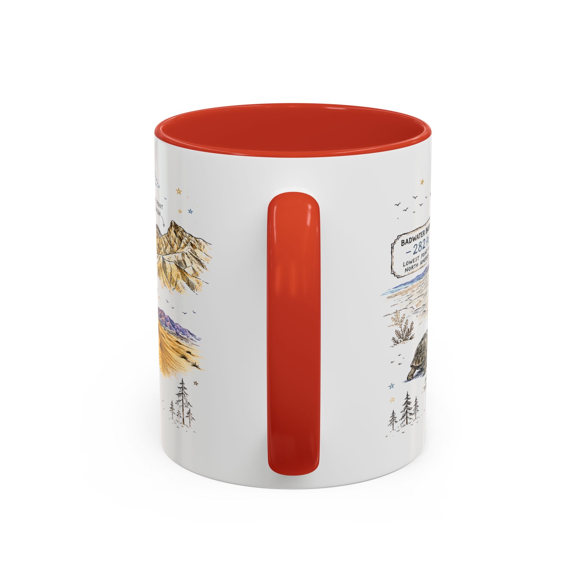 Death Valley National Park Coffee Mug | California Desert Hiking Camping Gift | Accent Color Ceramic 11oz 15oz