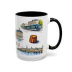 Bordeaux Illustrated Travel Mug | City Souvenir Accent Coffee Mug | 11oz 15oz Ceramic Cup