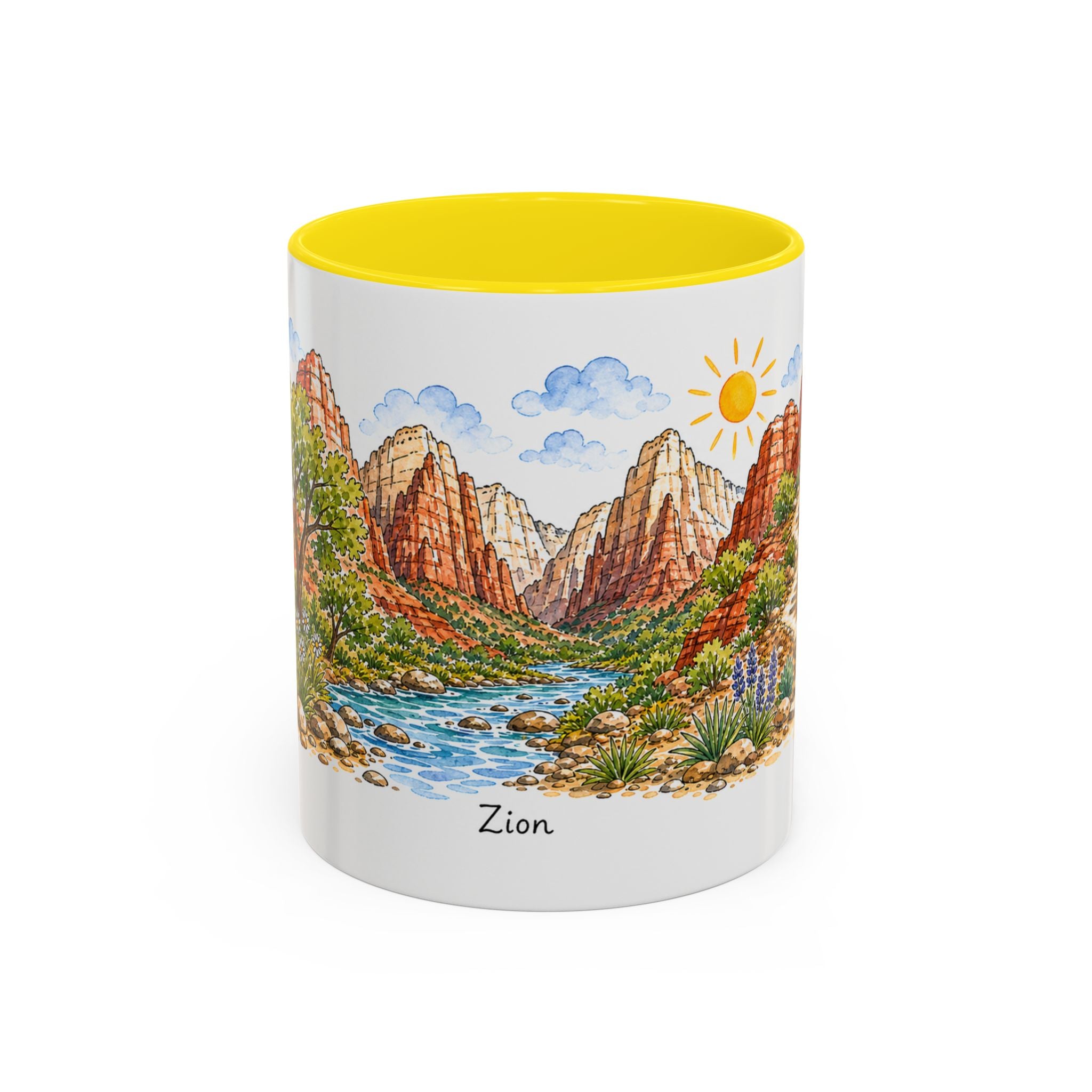 Zion National Park Mug | US Travel Souvenir Accent Coffee Mug | 11oz 15oz Ceramic Cup