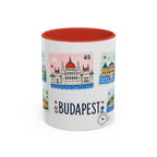 Budapest Coffee Mug | Postage Stamp Collage Mug | Travel Souvenir Accent Cup 11oz 15oz