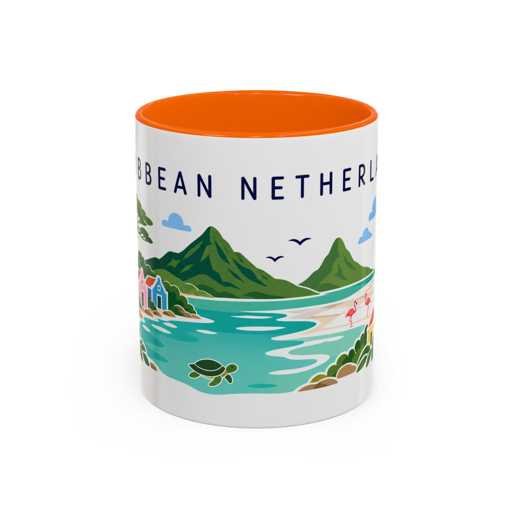 Caribbean Netherlands Coffee Mug | Travel Souvenir Accent Mug | Country Gift Ceramic Cup 11oz 15oz
