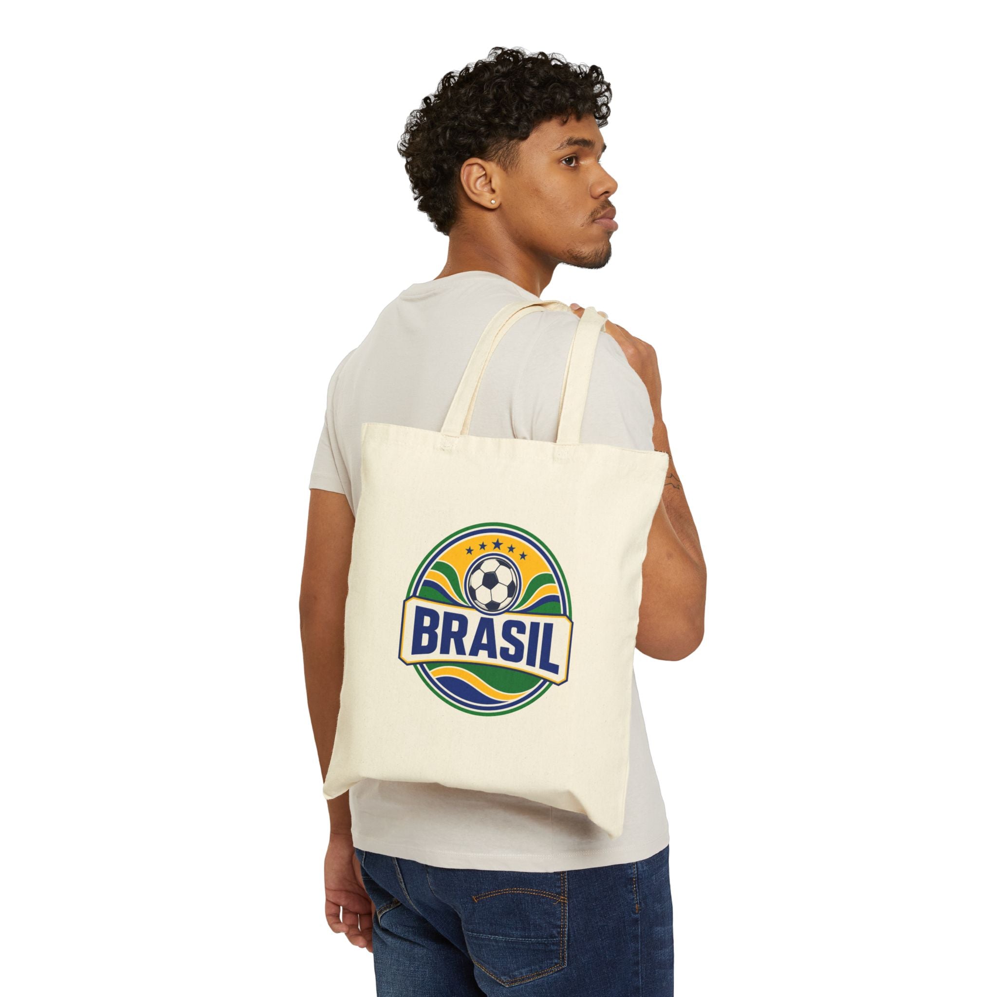 Brazil Soccer Tote Bag | BRASIL Football Fan Gift | Country Supporter Tote Bag