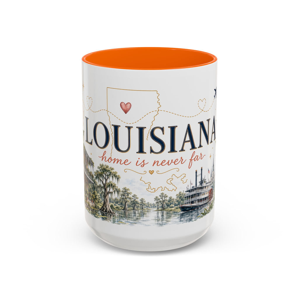 Louisiana Home State Mug | Moving Away Gift | Long Distance Friendship Coffee Cup | 11oz 15oz Accent Mug