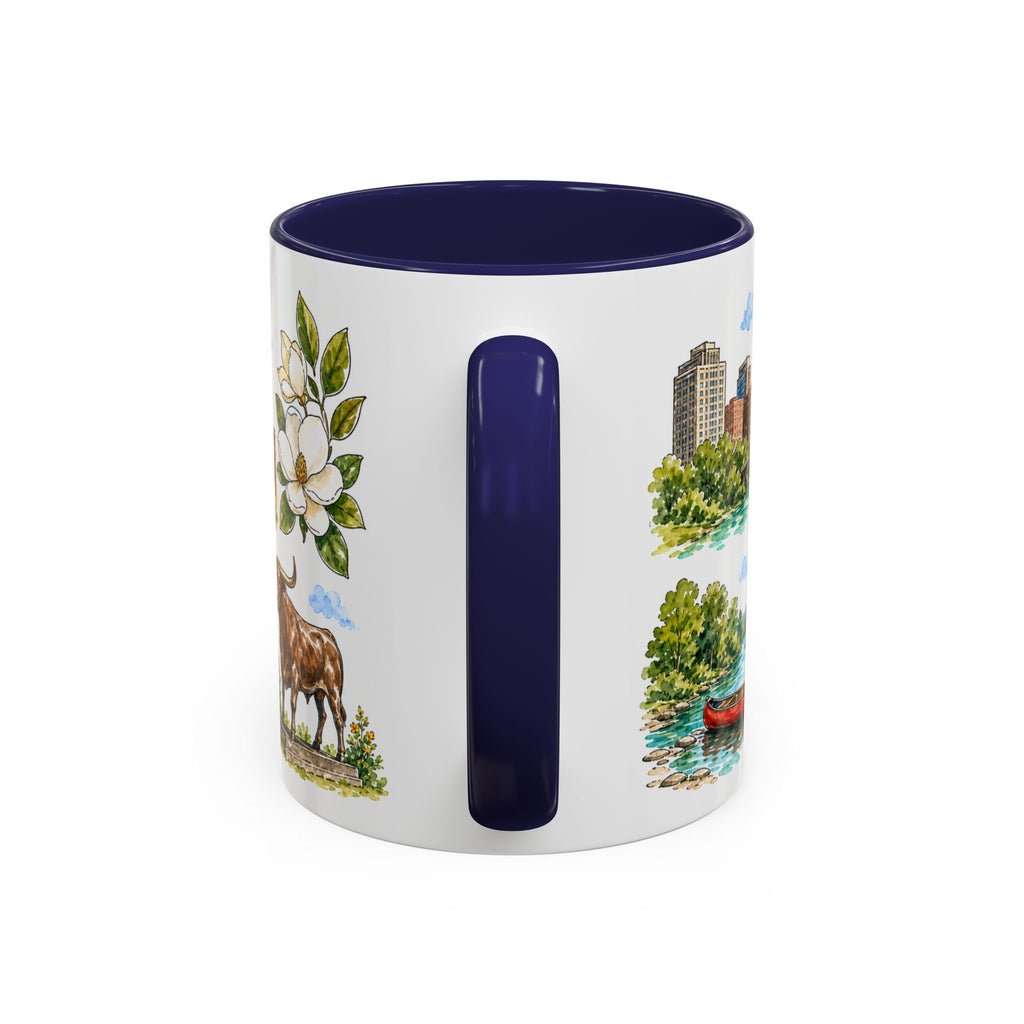 Durham Illustrated Travel Mug | City Souvenir Accent Coffee Mug | 11oz 15oz Ceramic Cup