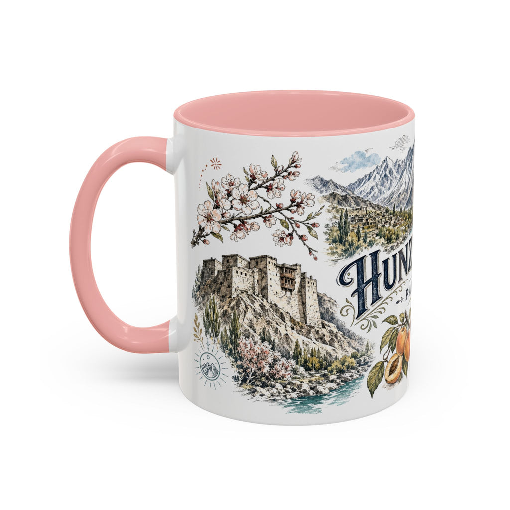 Hunza Valley Mug, Pakistan Travel Souvenir, Bucket List Gift, Accent Ceramic Coffee Mug 11oz 15oz