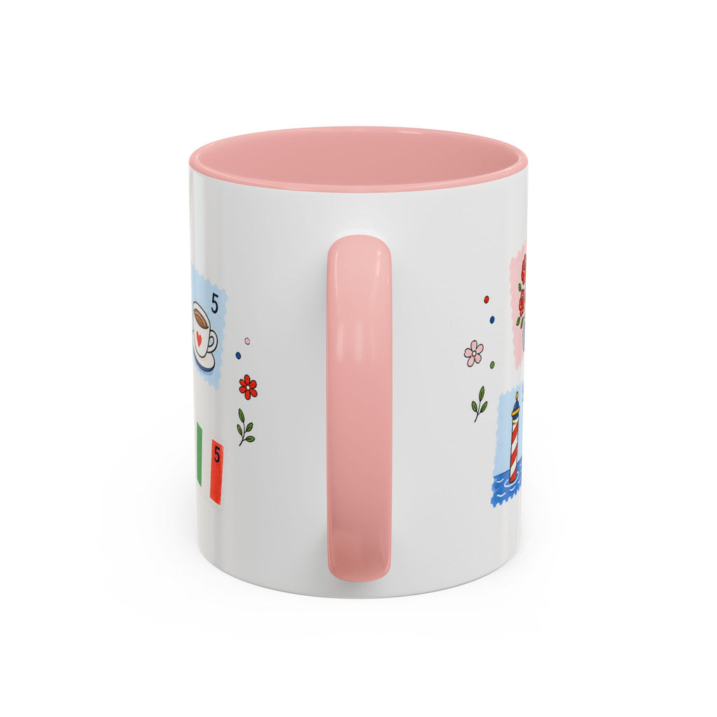 Venice Coffee Mug | Postage Stamp Collage Mug | Travel Souvenir Accent Cup 11oz 15oz