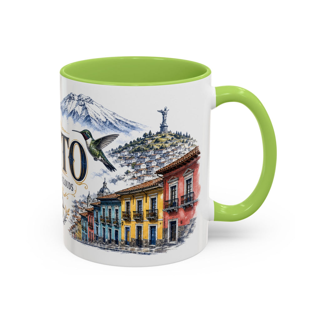 Quito Coffee Mug | Ecuador Travel Souvenir | Vintage Illustrated City Gift | 11 oz 15 oz Accent Mug