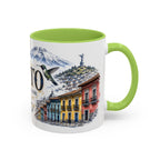 Quito Coffee Mug | Ecuador Travel Souvenir | Vintage Illustrated City Gift | 11 oz 15 oz Accent Mug
