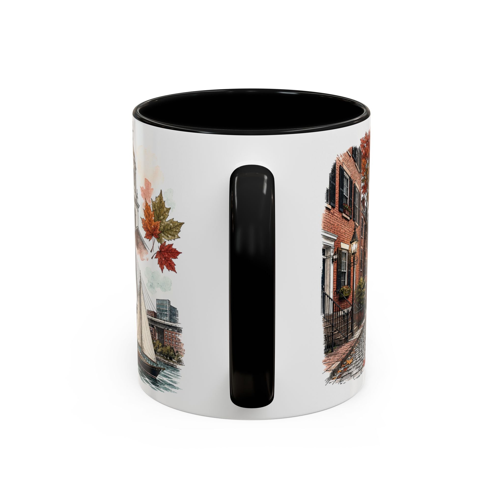 Boston Coffee Mug | United States Travel Souvenir | Vintage Illustrated City Gift | 11 oz 15 oz Accent Mug