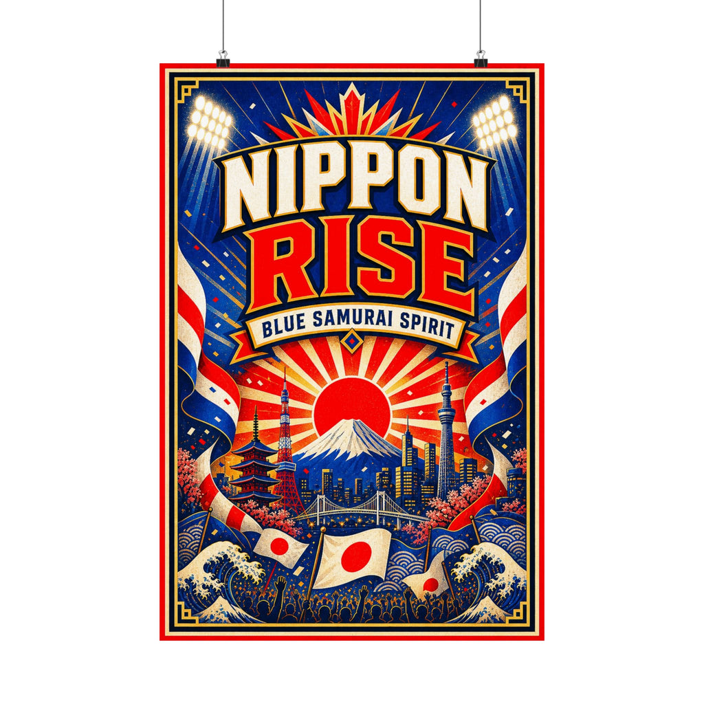 Japan World Cup Poster | Rally Fan Art Print | 2026 Soccer Wall Decor