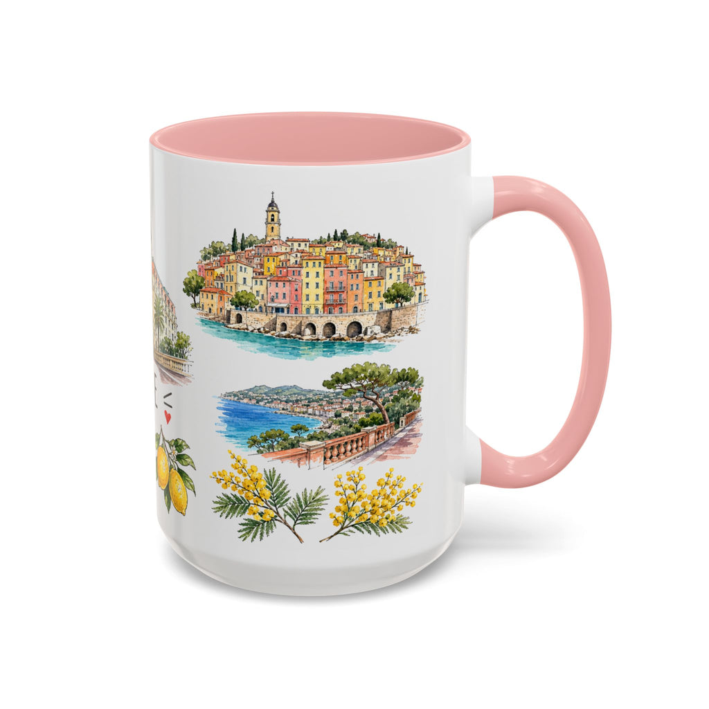 Nice Illustrated Travel Mug | City Souvenir Accent Coffee Mug | 11oz 15oz Ceramic Cup