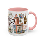 Marrakech Medina Coffee Mug | Travel Destination Souvenir Gift | Accent Color Ceramic 11oz 15oz