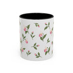Minnesota Pink and White Lady Slipper Mug, State Flower Floral Coffee Cup, 11oz Botanical Gift