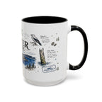Crater Lake National Park Coffee Mug | Oregon Volcano Blue Lake Hiking Gift | Accent Color Ceramic 11oz 15oz