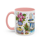 Singapore Illustrated Travel Mug | City Souvenir Accent Coffee Mug | 11oz 15oz Ceramic Cup
