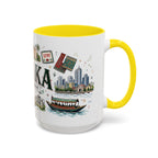 Dhaka Coffee Mug | Bangladesh Souvenir Travel Gift | Accent Color Ceramic 11oz 15oz
