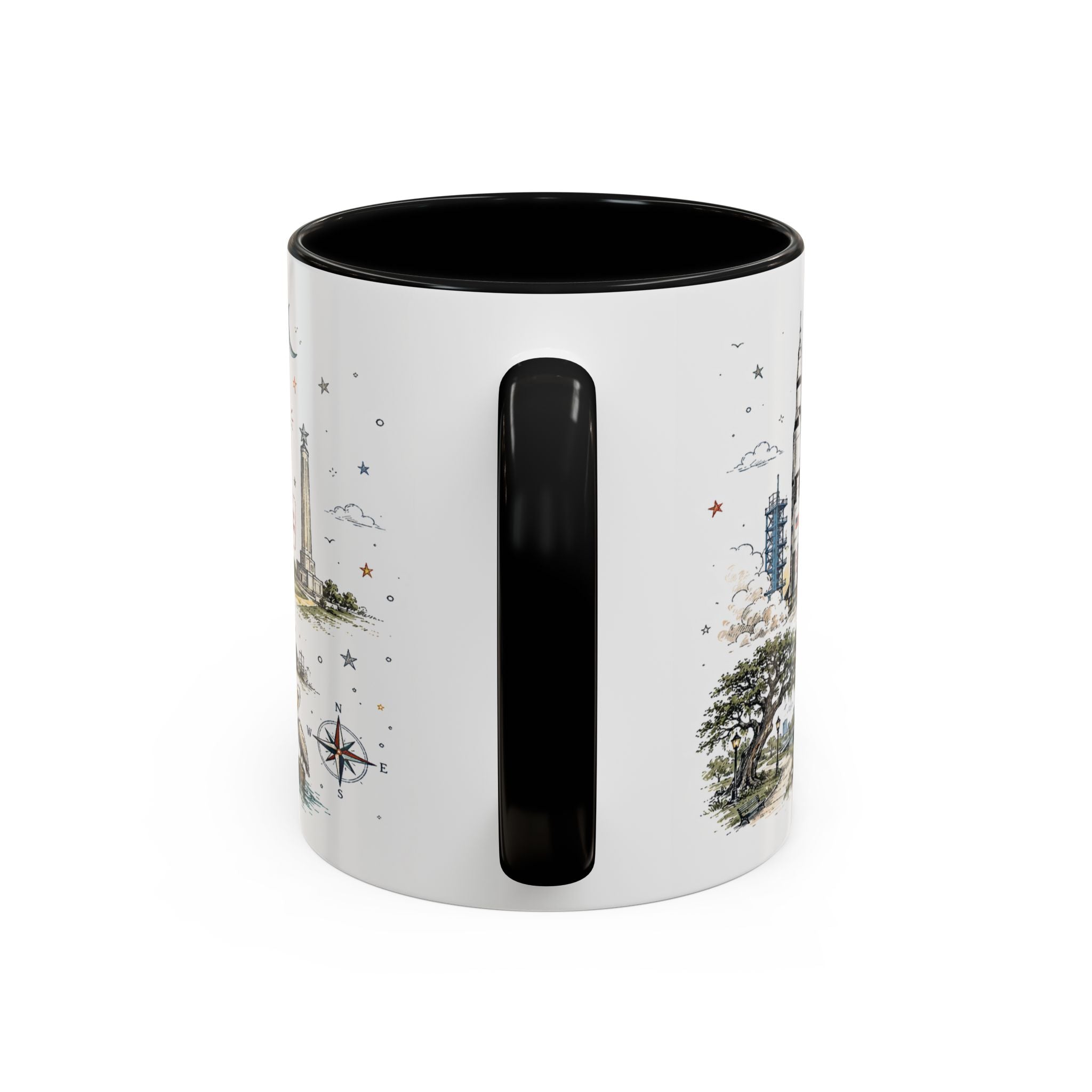 Houston Coffee Mug | Texas Souvenir City Gift | Accent Color Ceramic 11oz 15oz