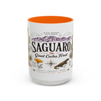 Saguaro National Park Coffee Mug | Arizona Desert Cactus Sunset Gift | Accent Color Ceramic 11oz 15oz